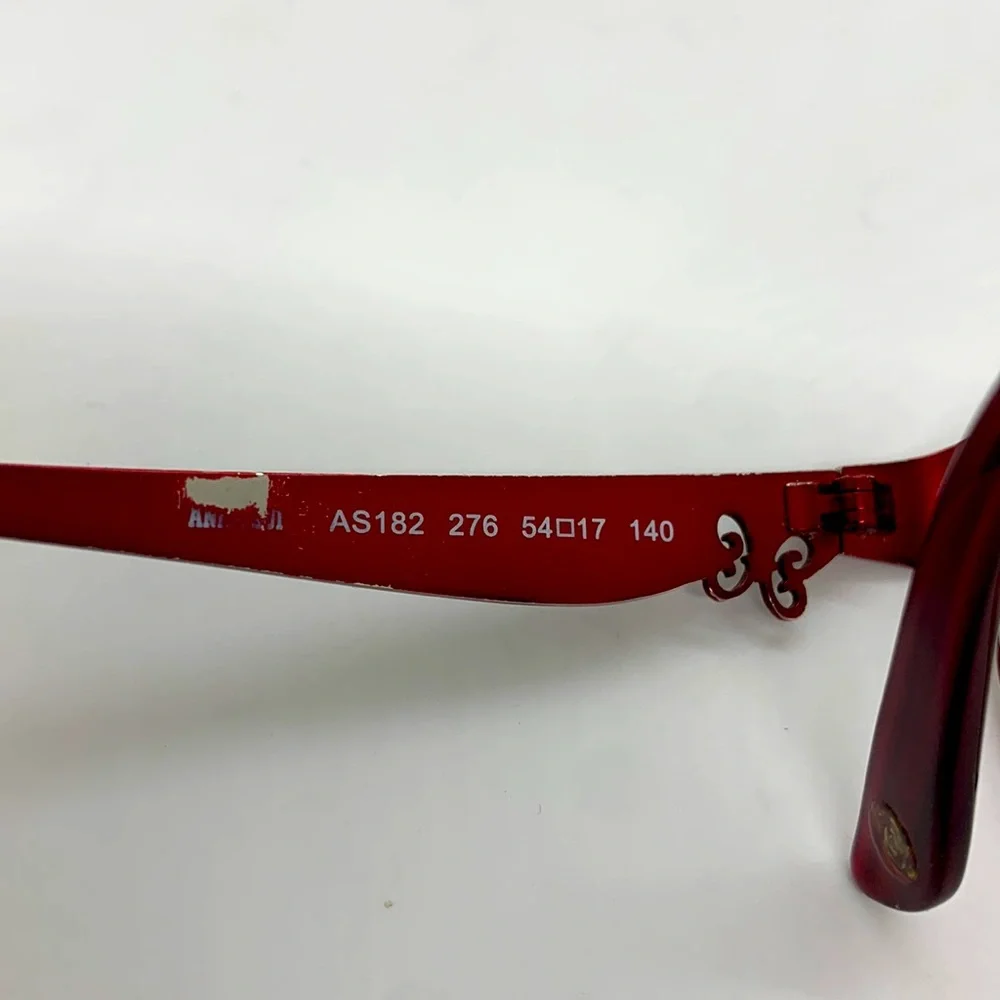 Anna Sui Glasses Red Burgundy D1X AS182 276 54 17 140 Butterfly Feminine Casual